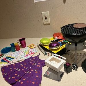 AMERICAN GIRL of Today Doll Birthday Jumper/Cookout/Patio Party Treats/Grill Set